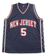 Jason Kidd New Jersey Signed Navy Basketball Jersey BAS