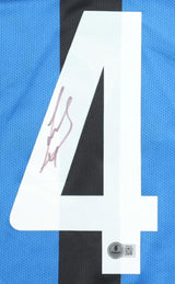 Javier Zanetti Signed Inter Milan Blue Nike Soccer Jersey BAS
