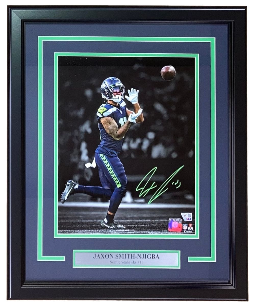 Jaxon Smith-Njigba Signed Framed 11x14 Seattle Seahawks Photo Fanatics