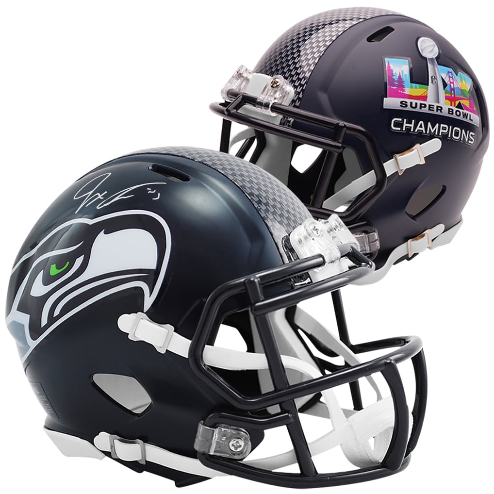Jaxon Smith-Njigba Autographed Seattle Seahakws Super Bowl LX Champions Logo Speed Mini Helmet Fanatics