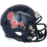 Jaxson Dart Autographed Ole Miss Navy Speed Mini Helmet Fanatics