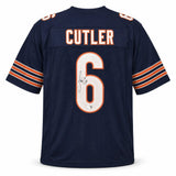 Jay Cutler Chicago Signed Navy Football Jersey BAS