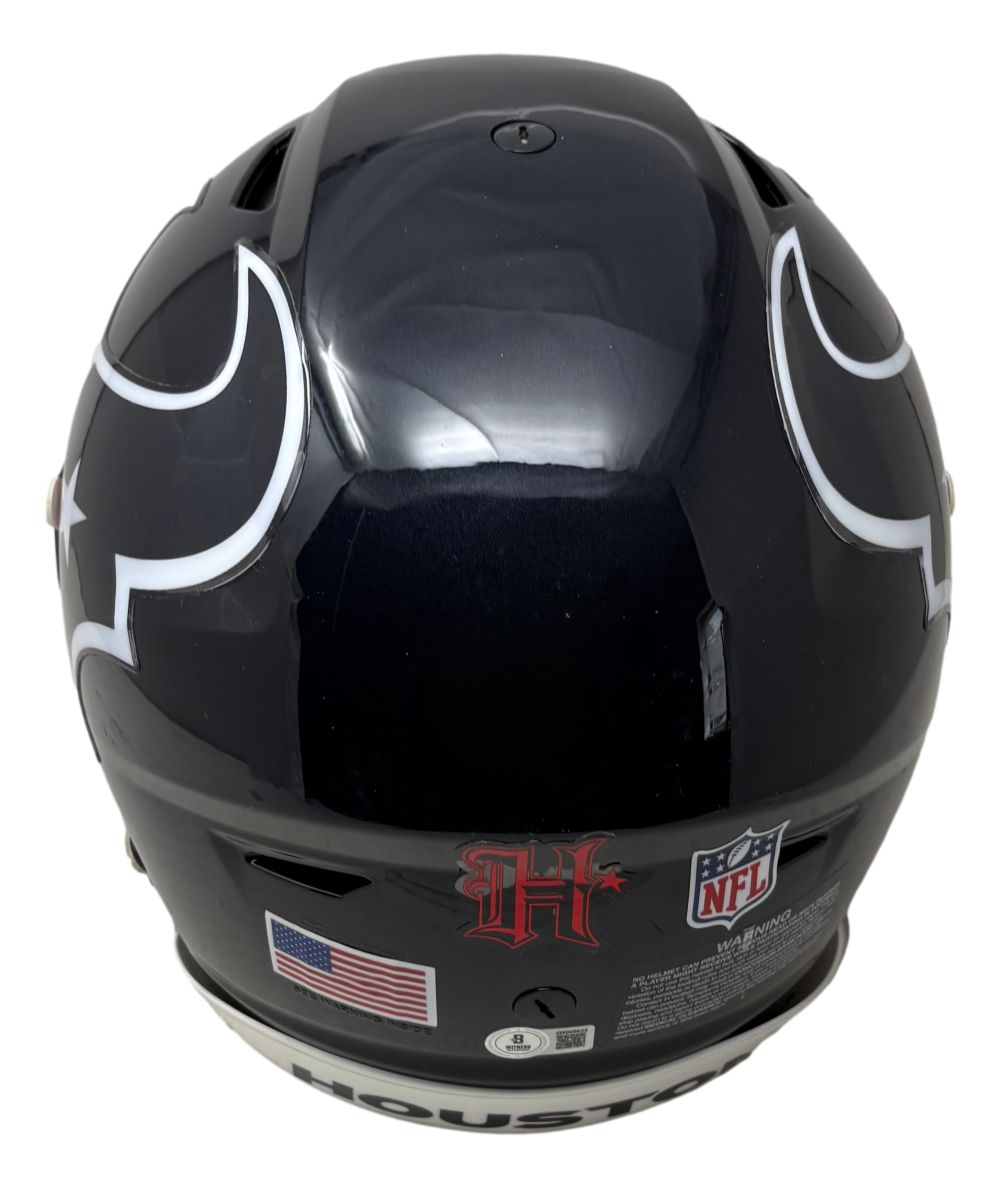 Jayden Higgins Signed Houston Texans FS Authentic SpeedFlex Helmet w/ Visor BAS