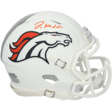 Jaylen Waddle Autographed Denver Broncos White 2024 Alternate Speed Mini Helmet Fanatics