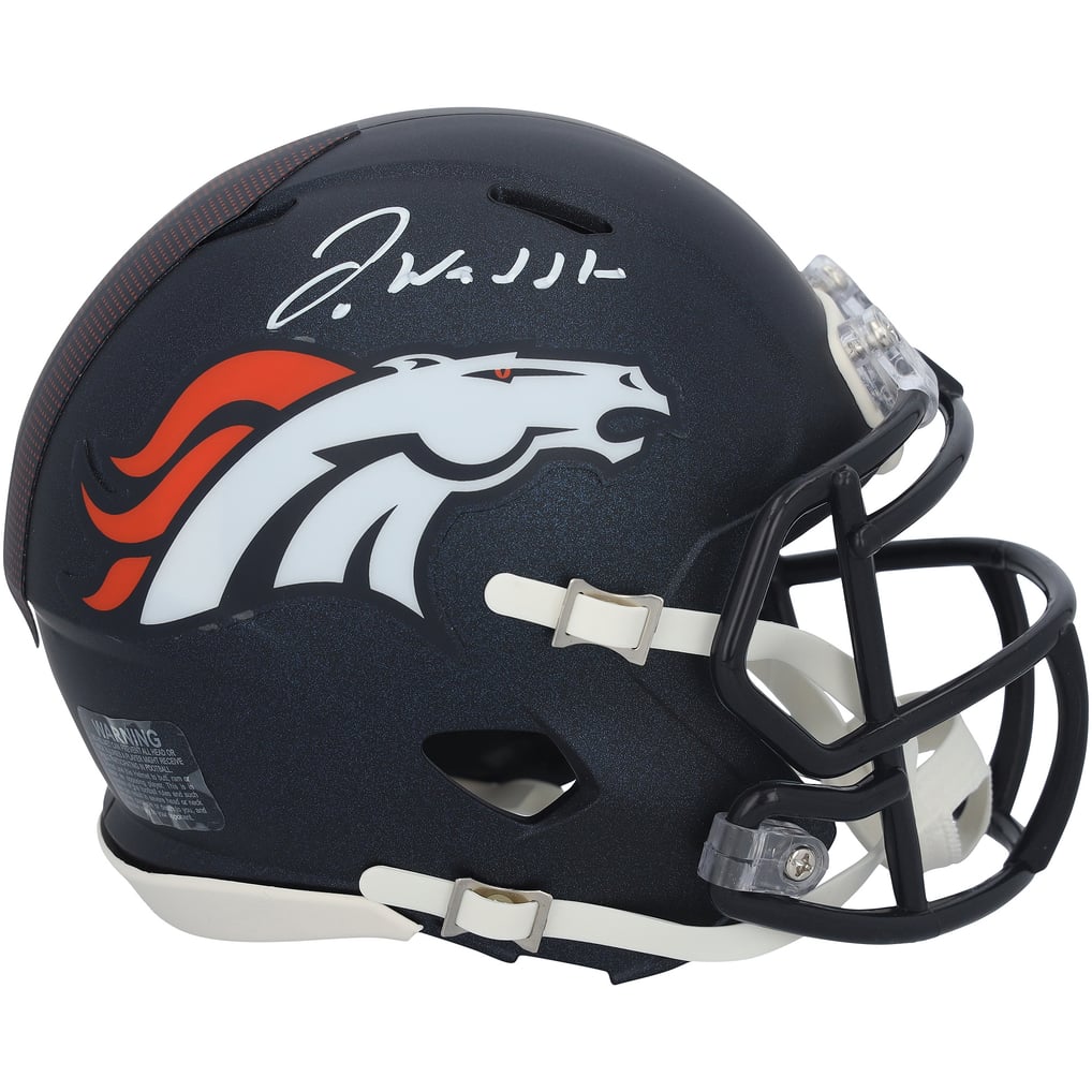 Jaylen Waddle Autographed Denver Broncos Speed Mini Helmet Fanatics