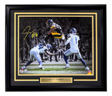 Jaylen Warren Signed Framed 16x20 Pittsburgh Steelers Hurdle Photo Fanatics