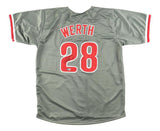 Jayson Werth Philadelphia Signed Gray Baseball Jersey BAS