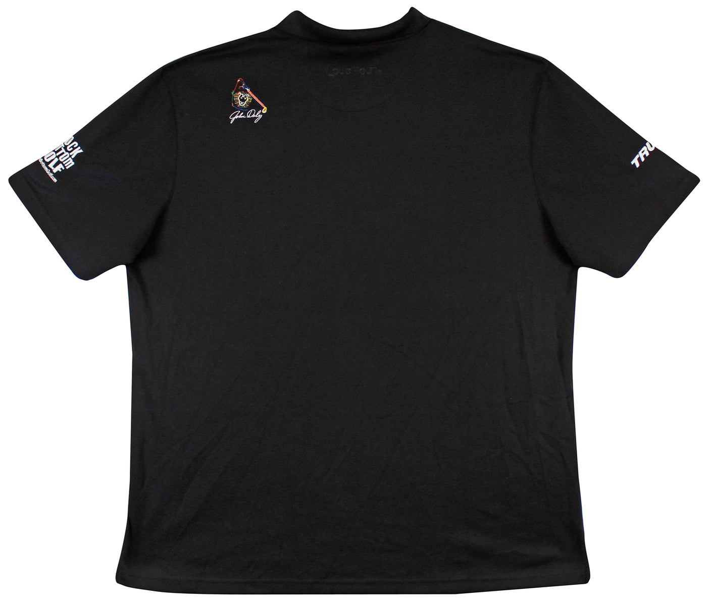 John Daly Authentic Signed Match Worn Black Loudmouth Polo Shirt BAS #BK84778