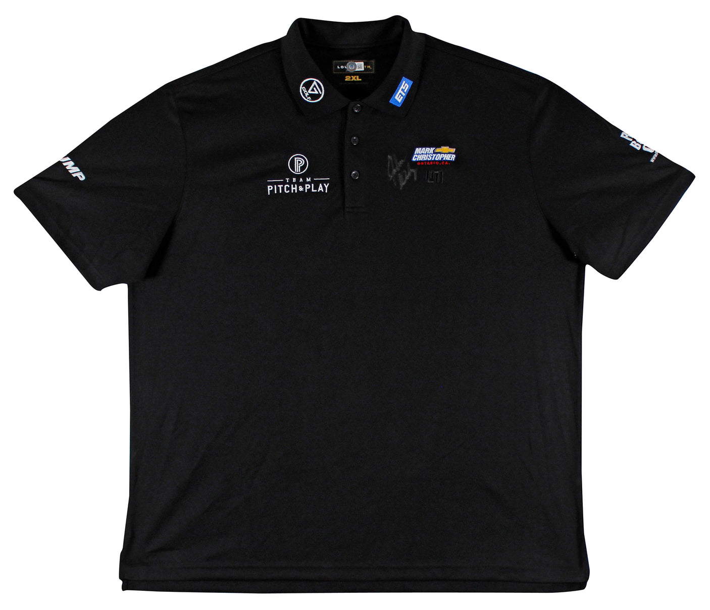 John Daly Authentic Signed Match Worn Black Loudmouth Polo Shirt BAS #BK84774