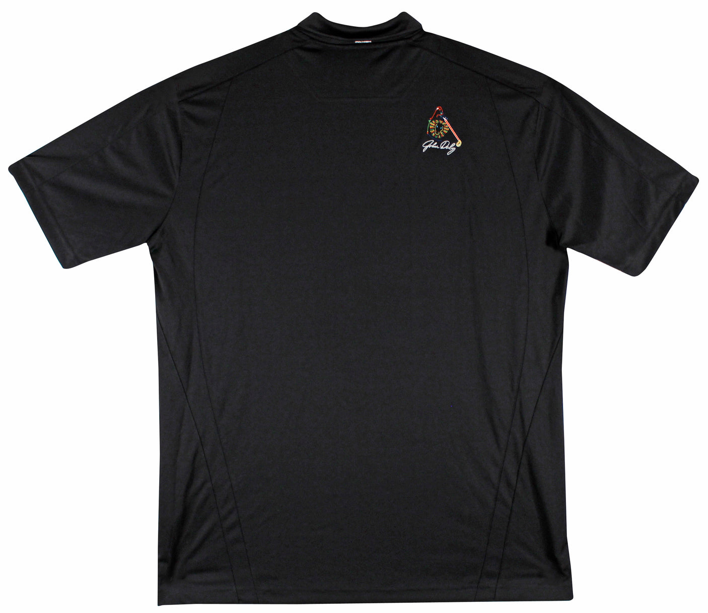 John Daly Authentic Signed Match Worn Black Pin High BCG Polo Shirt BAS #BK84772