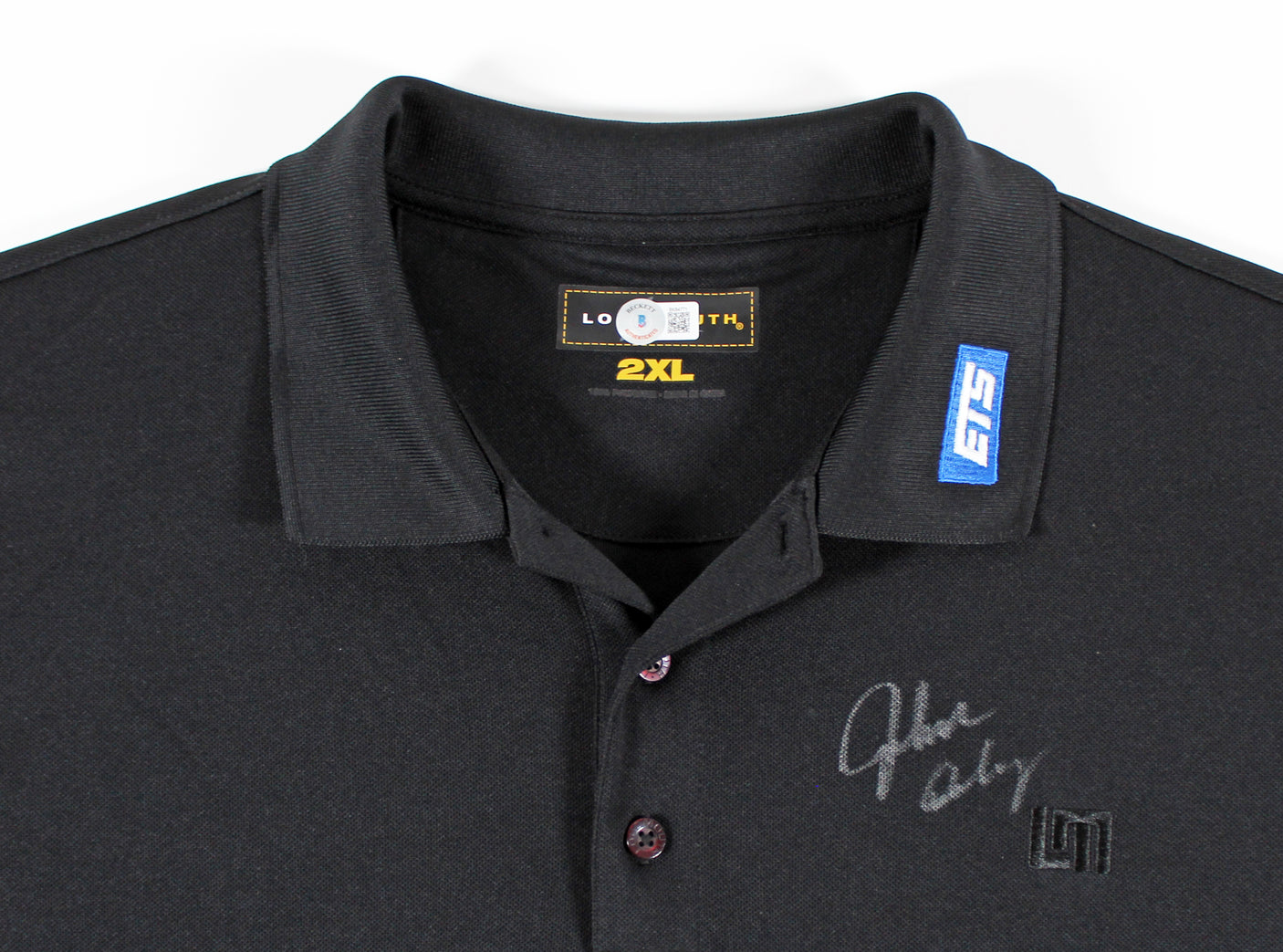 John Daly Authentic Signed Match Worn Black Loudmouth Polo Shirt BAS #BK84771