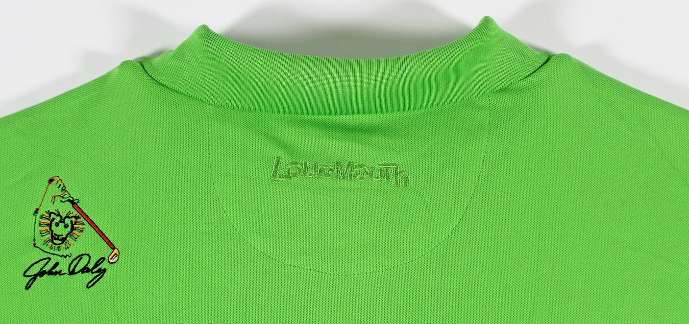 John Daly Authentic Signed Match Worn Green Loudmouth Polo Shirt BAS #BK84768