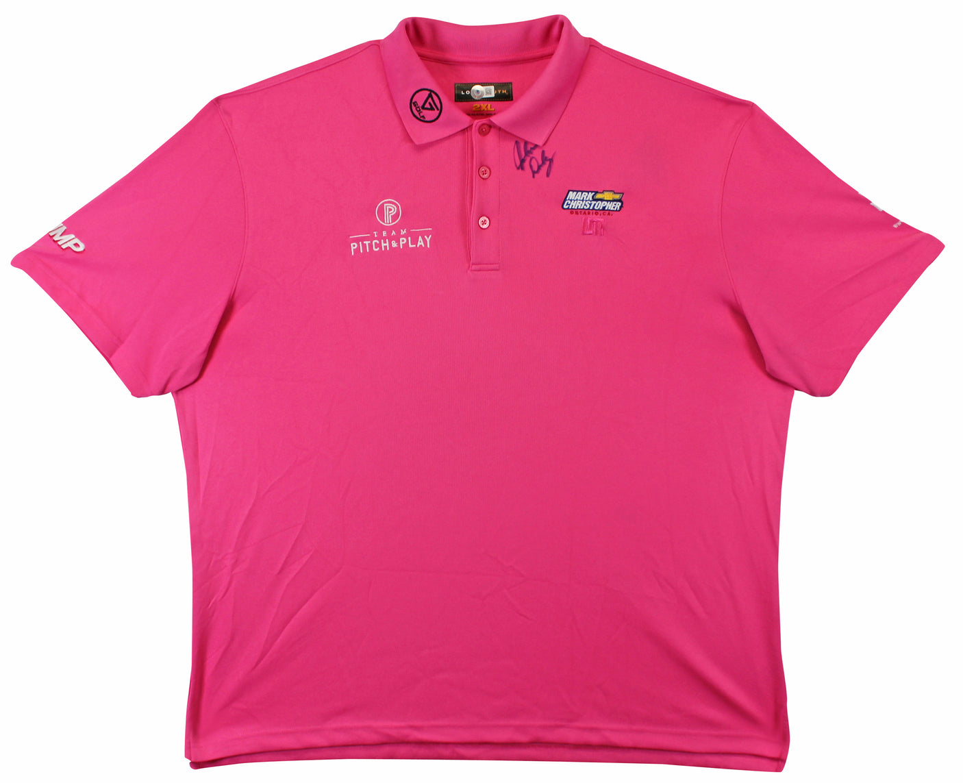 John Daly Authentic Signed Match Worn Pink Loudmouth Polo Shirt BAS #BK84761