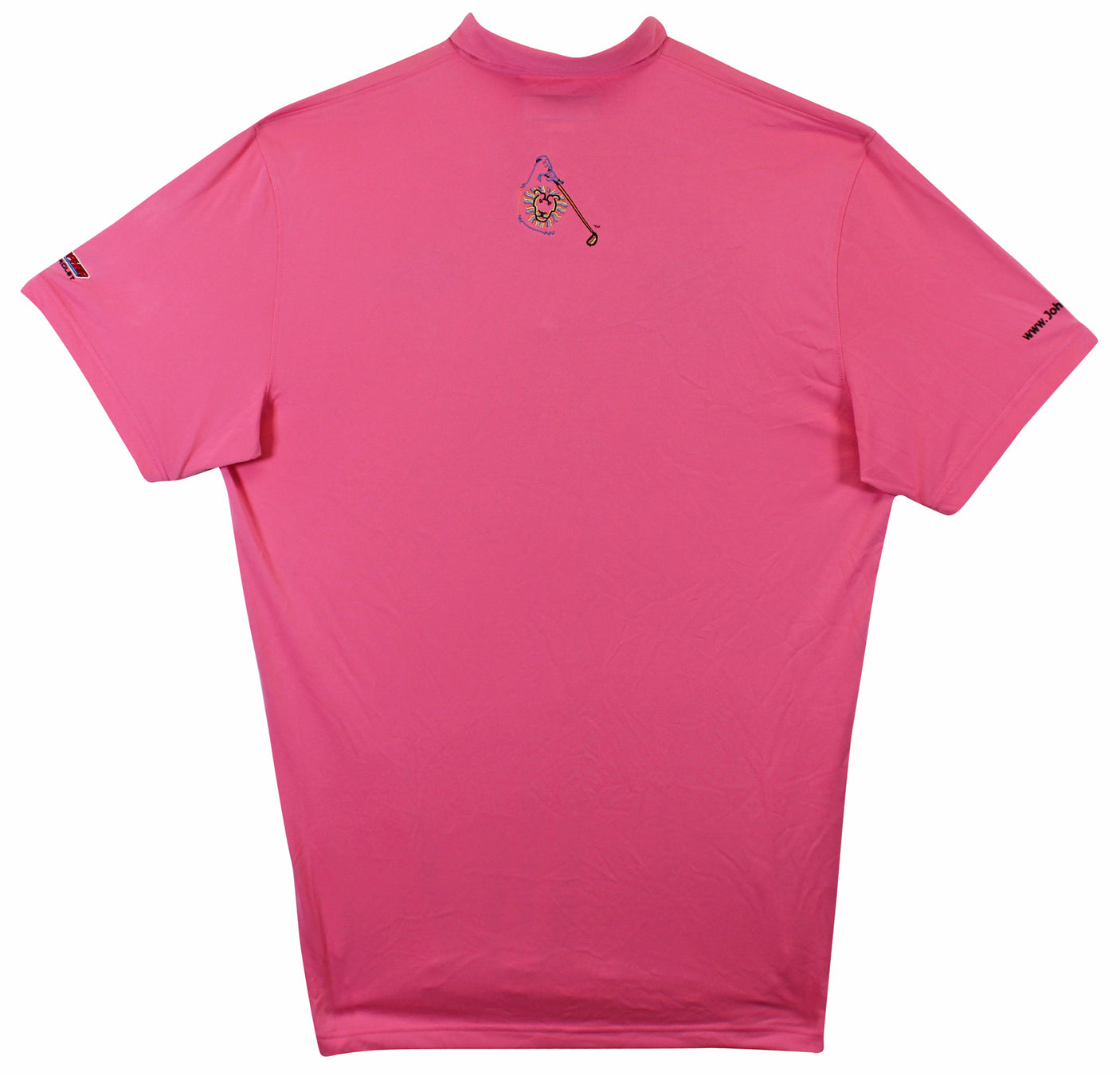 John Daly Authentic Signed Match Worn Pink Loudmouth Polo Shirt BAS #BK84760