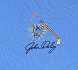 John Daly Authentic Signed Match Worn Blue Loudmouth Polo Shirt BAS #BK84737