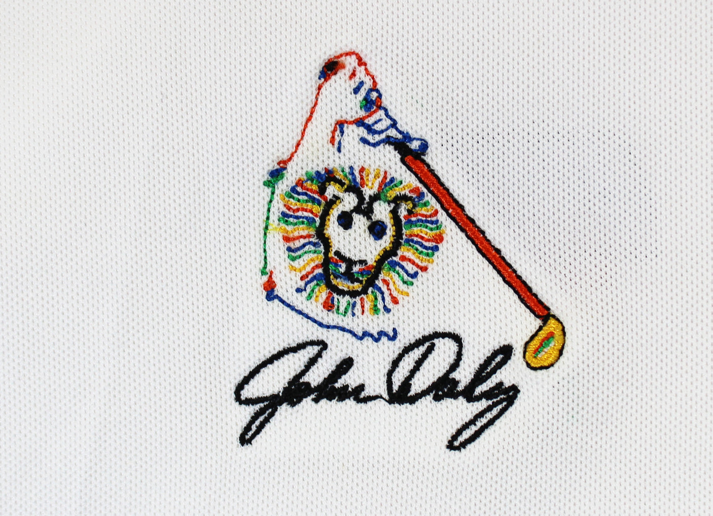 John Daly Authentic Signed Match Worn White Polo Shirt BAS #BK84746