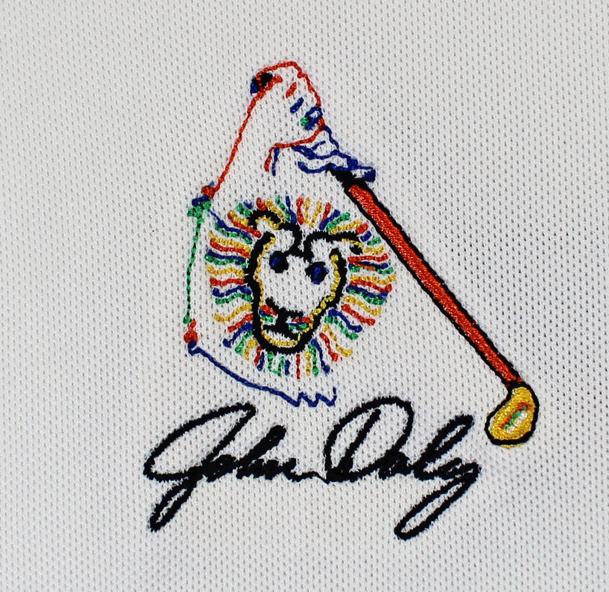 John Daly Authentic Signed Match Worn White Loudmouth Polo Shirt BAS #BK84744