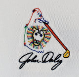 John Daly Authentic Signed Match Worn White Loudmouth Polo Shirt BAS #BK84744