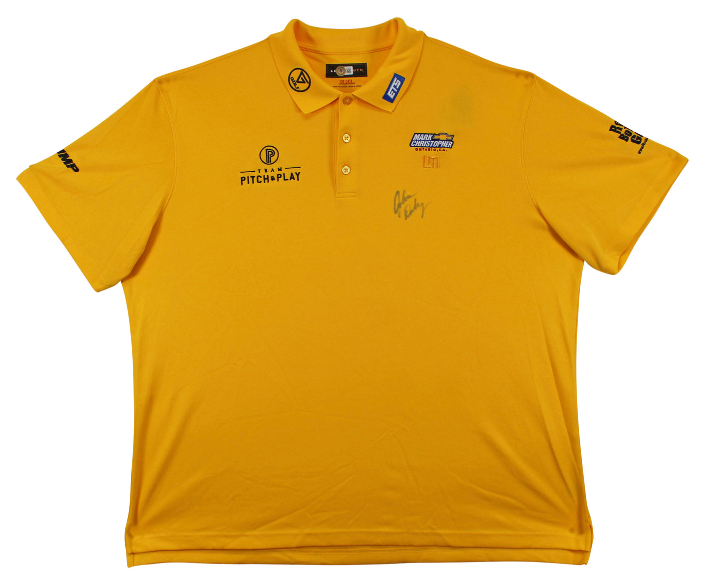 John Daly Authentic Signed Match Worn Yellow Polo Shirt BAS #BK84755