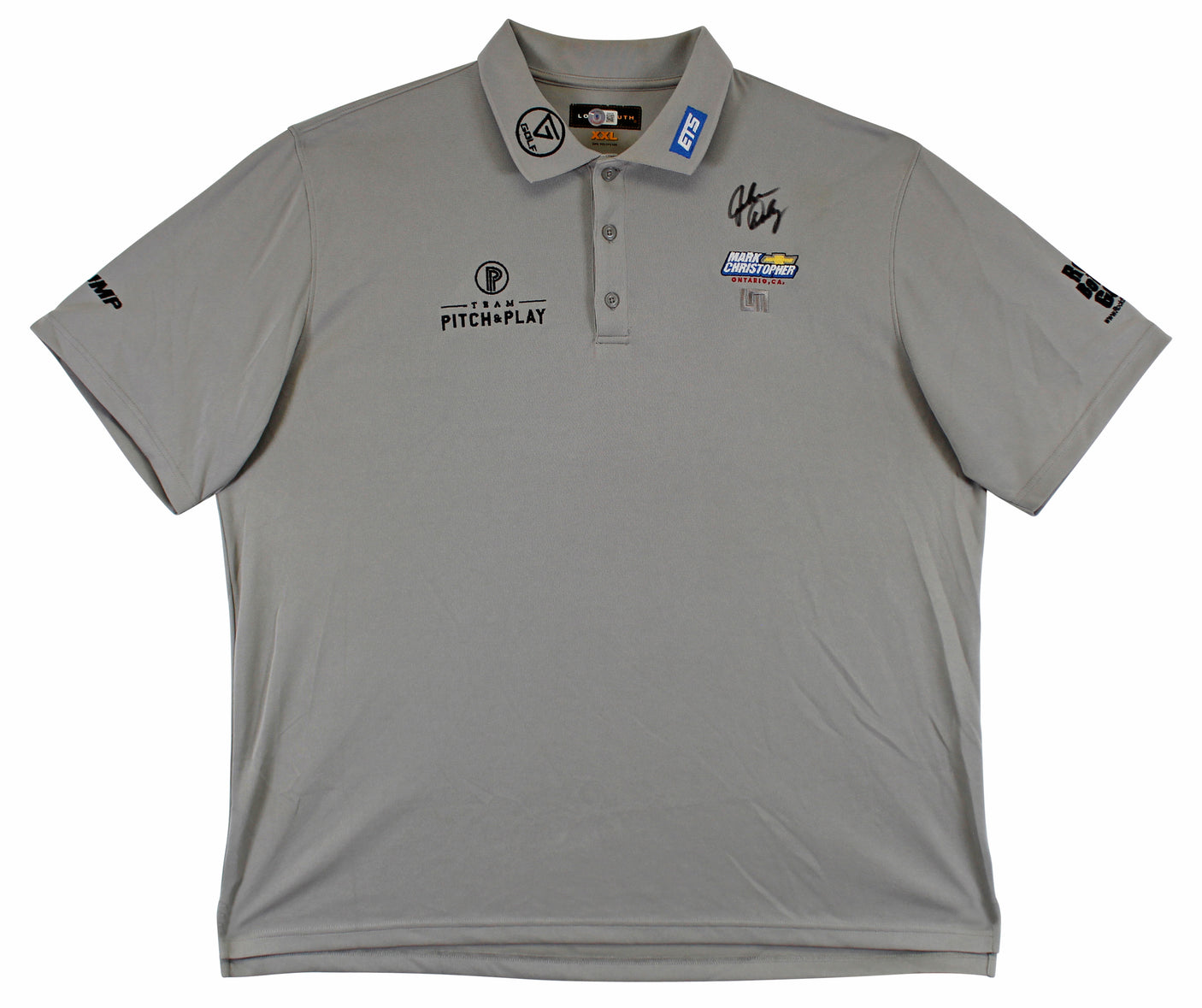 John Daly Authentic Signed Match Worn Grey Loudmouth Shirt BAS #BK84748