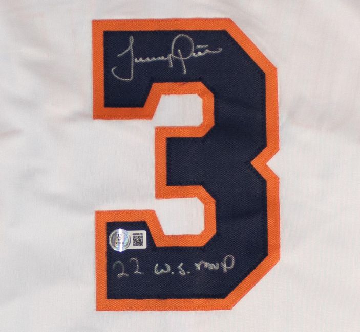 Jeremy Pena Houston Signed White Baseball Jersey 22 WS MVP BAS