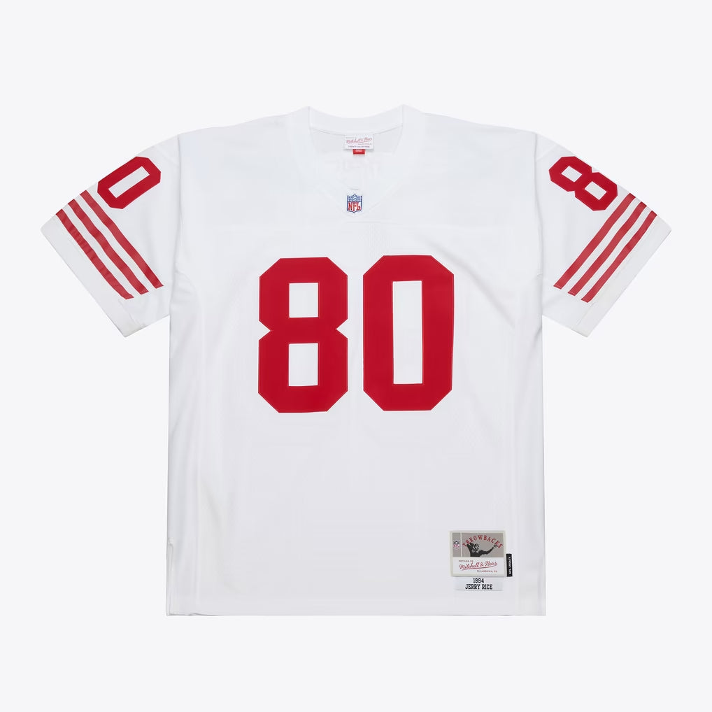 Unsigned Jerry Rice San Francisco 49ers White Mitchell & Ness NFL Legacy Throwback Jersey Size L Stock #268307