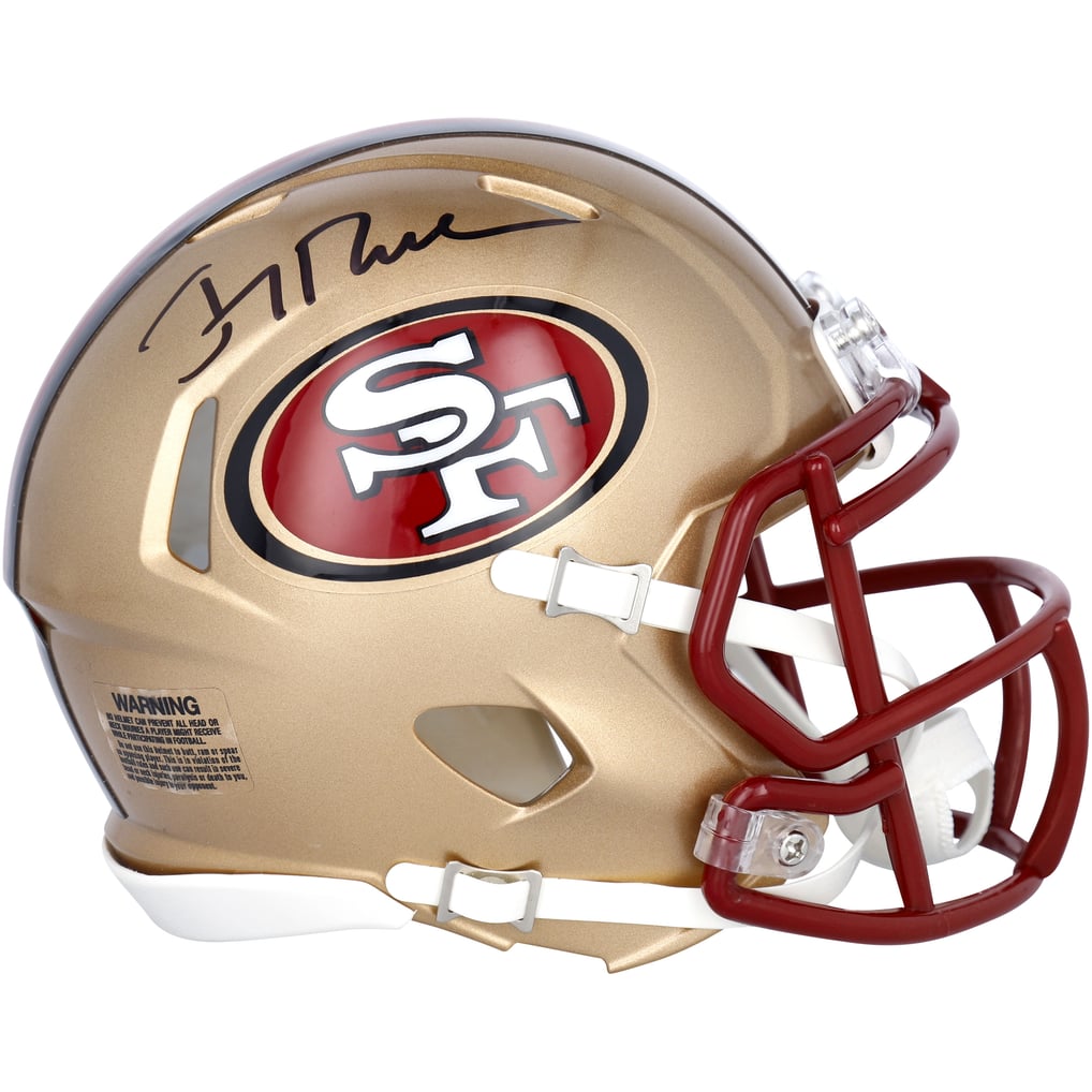 Jerry Rice Autographed San Francisco 49ers 1996-08 Throwback Speed Mini Helmet Fanatics