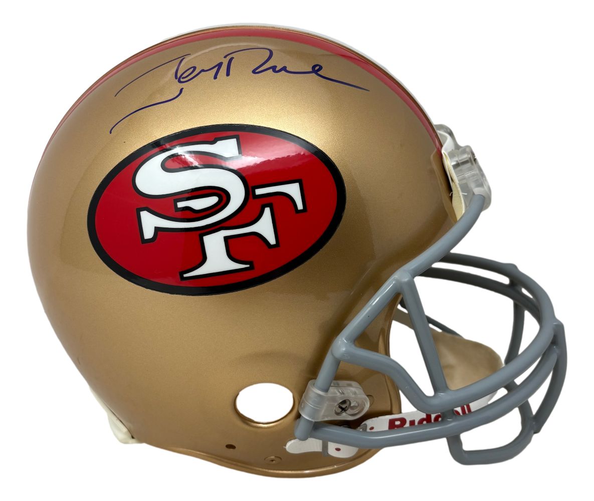 Jerry Rice Signed In Blue San Francisco 49ers FS Authentic Helmet JSA Hologram