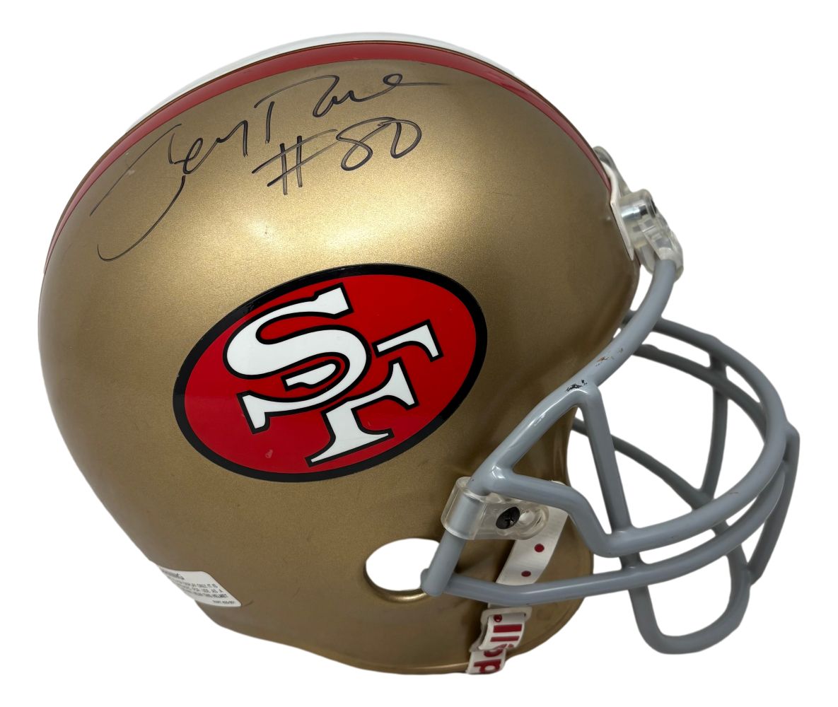 Jerry Rice Signed San Francisco 49ers Full Size Replica Helmet JSA