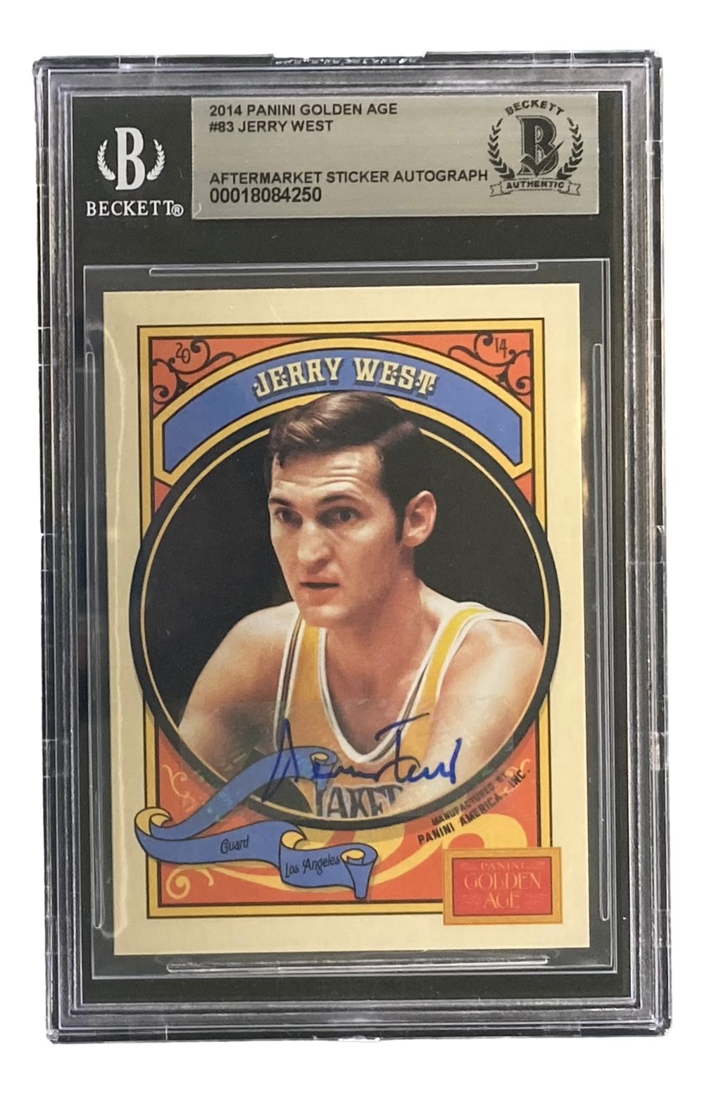 Jerry West Signed 2014 Panini Golden Age #83 Los Angeles Lakers Trading Card BAS