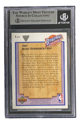 Jerry West Signed 1991-92 UD Jerry West Heroes #1 Lakers Trading Card BAS