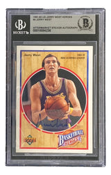 Jerry West Signed 1991-92 UD Jerry West Heroes #4 Lakers Trading Card BAS