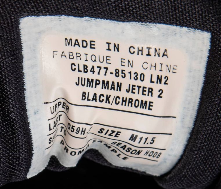 Derek Jeter New York Yankees Game Used Jordan Promo Sample Cleat Steiner