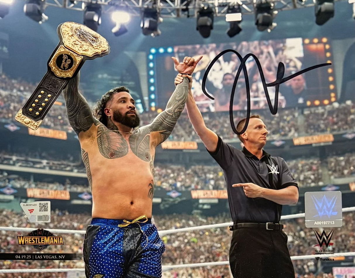Jey Uso Signed 8x10 WWE Wrestlemania 41 Photo Fanatics