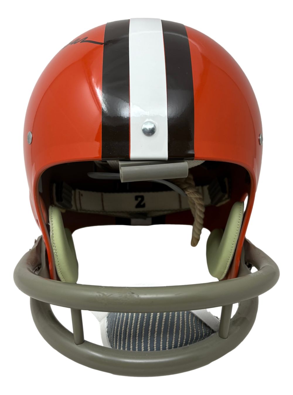 Jim Brown Signed Cleveland Browns FS TK Suspension Replica Helmet HOF 71 BAS