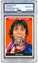 Jim Craig Signed 2010 Sports Kings #167 Trading Card PSA/DNA Auto 10