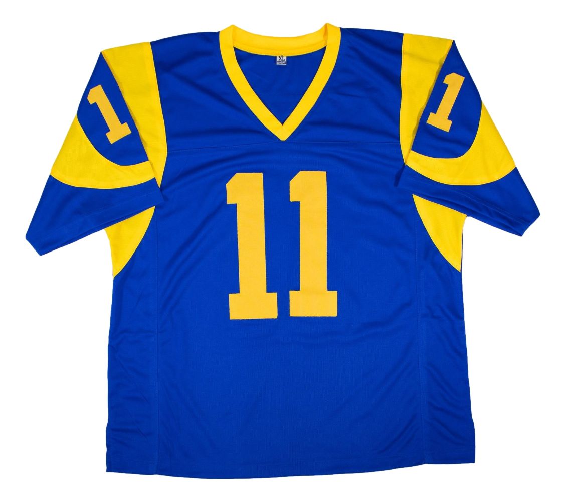 Jim Everett Los Angeles Signed Blue Football Jersey JSA QR