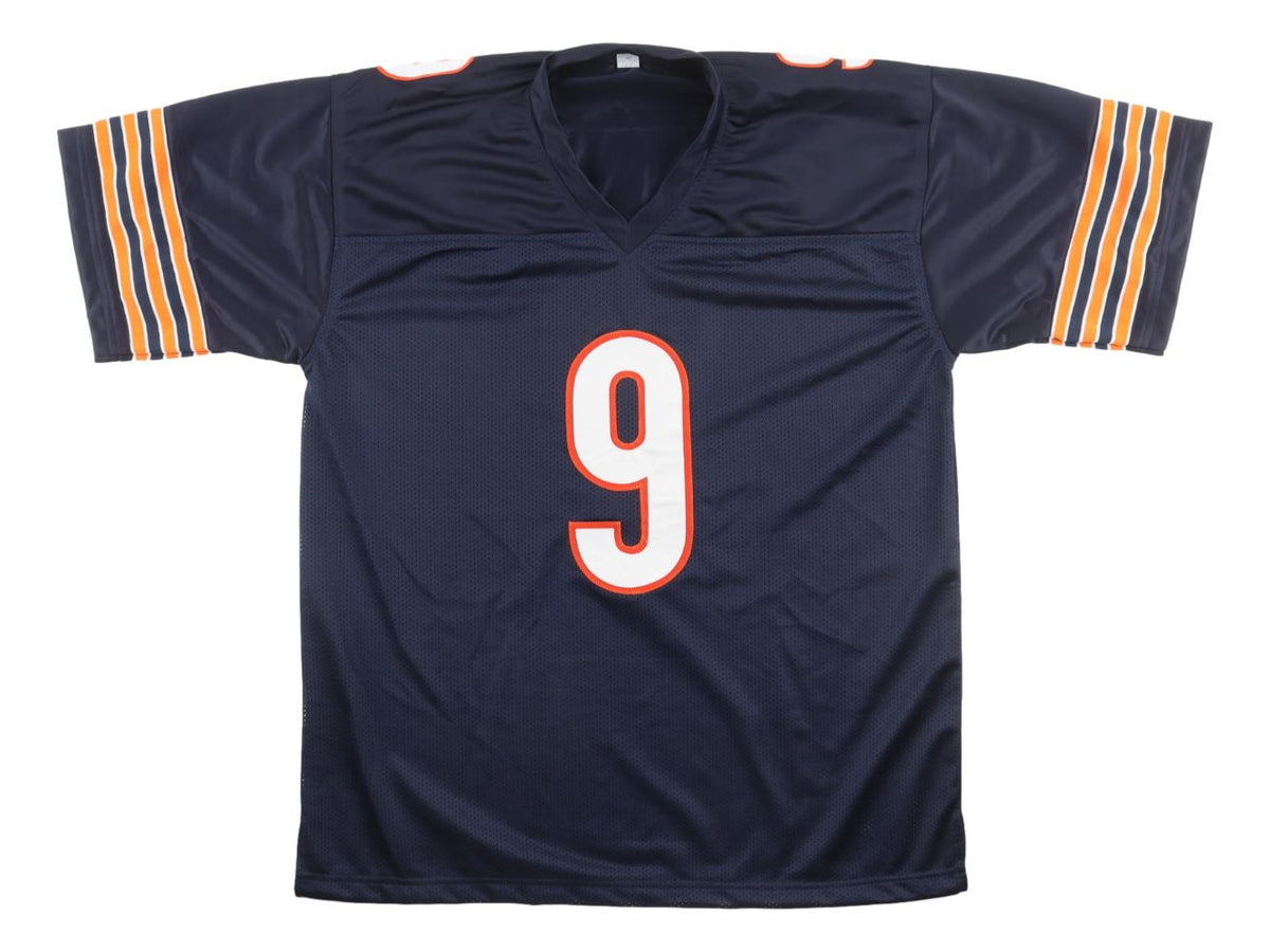 Jim McMahon Chicago Signed Navy Football Jersey JSA QR