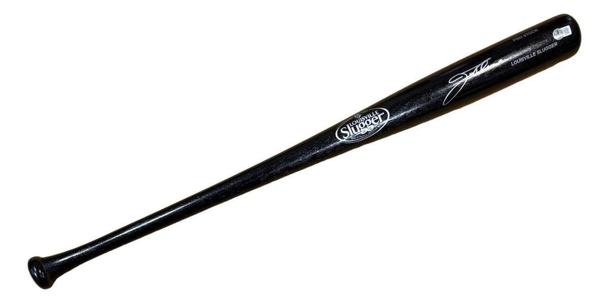 Jim Thome Cleveland Indians Signed Black Louisville Slugger Bat BAS