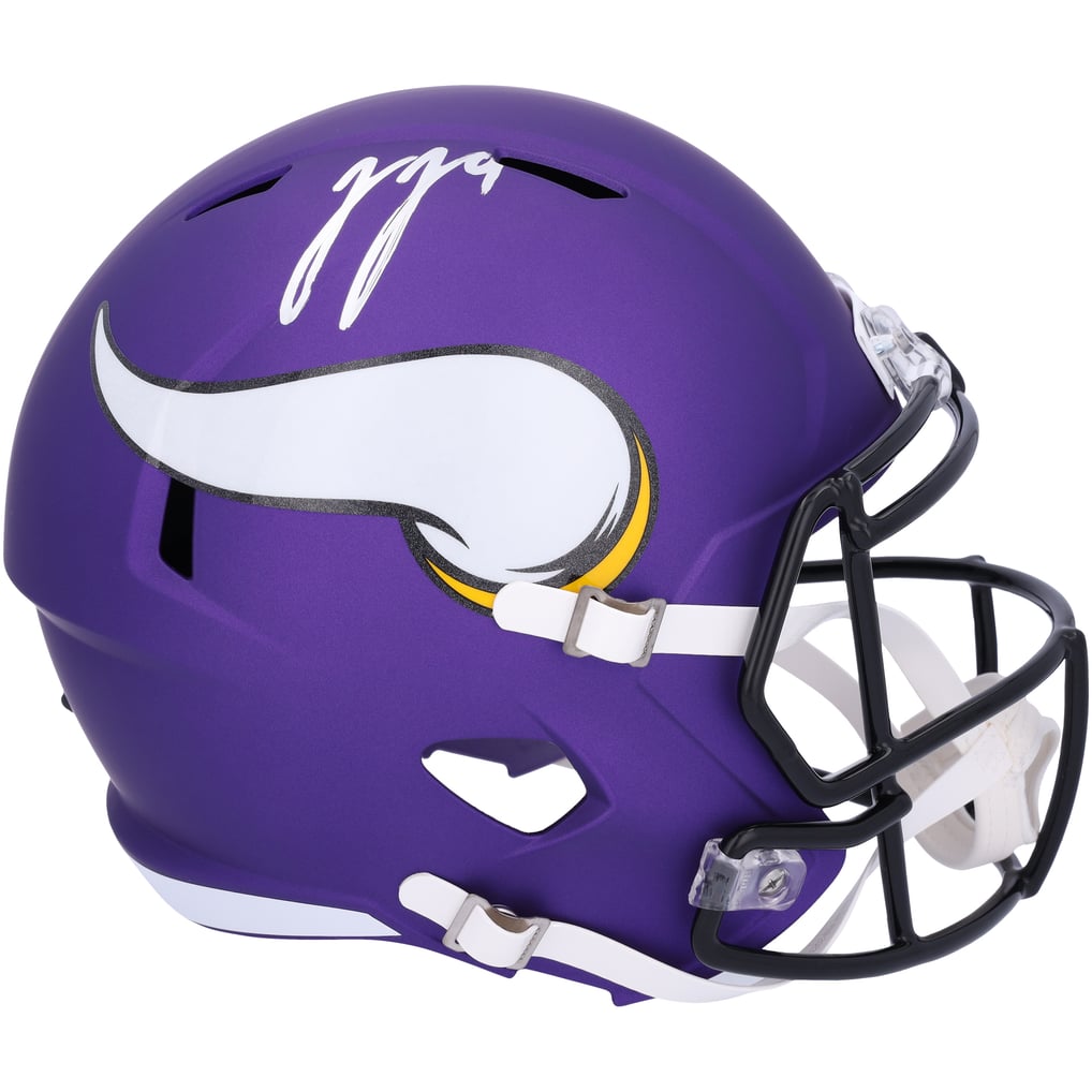 J.J. McCarthy Autographed Minnesota Vikings Riddell Speed Full Size Helmet Fanatics