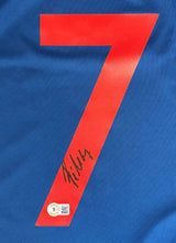 Joao Felix Signed Atletico Madrid Blue Nike Soccer Jersey BAS