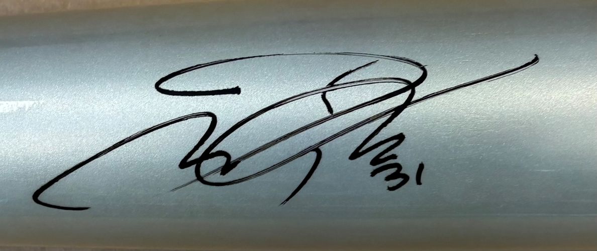 Joc Pederson Texas Rangers Signed Silver Marucci Model JP31 Bat MLB Hologram
