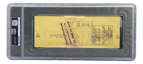 Joe Frazier Boxing Signed Slabbed Bank Check #4534 PSA/DNA - Sports Integrity