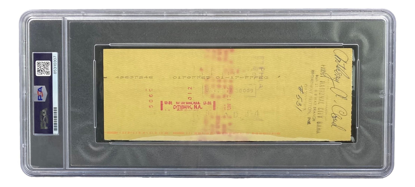 Joe Frazier Boxing Signed Slabbed Bank Check #4557 PSA/DNA