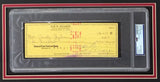 The Sports Integrity Joe Frazier Boxing Signed Framed Slabbed Bank Check #4617 features a PSA/DNA authenticated Central Penn National Bank check, encased in a protective display with black and red borders.