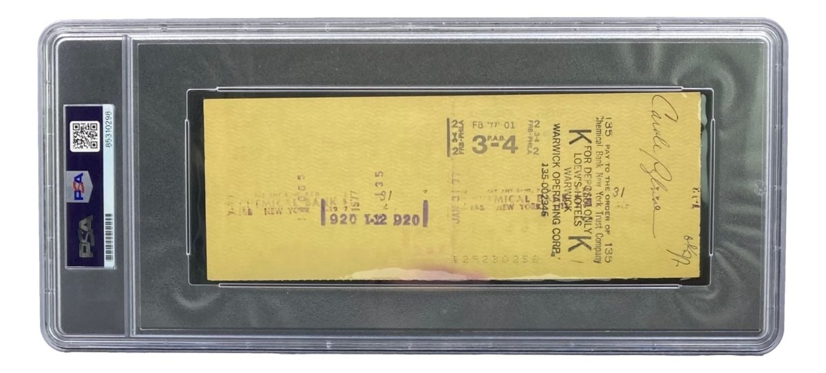Joe Frazier Boxing Signed Slabbed Bank Check #4617 PSA/DNA - Sports Integrity