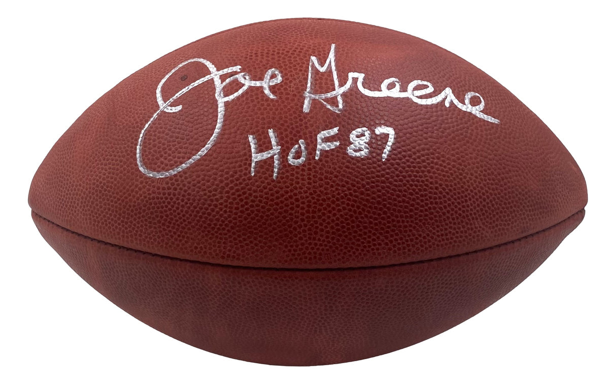 A Wilson Super Bowl X Duke football by Sports Integrity, signed in silver by Mean Joe Greene with "HOF 87" inscription.