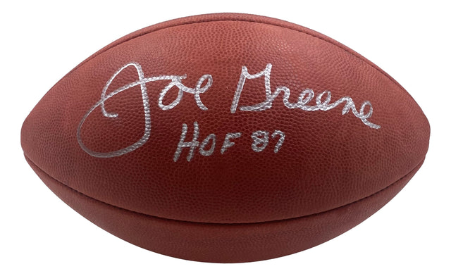 A Wilson Super Bowl XIII Duke football by Sports Integrity, signed by Mean Joe Greene with "HOF 87" inscription.