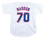 Joe Maddon Chicago Signed White Baseball Jersey 16 WS Champs BAS