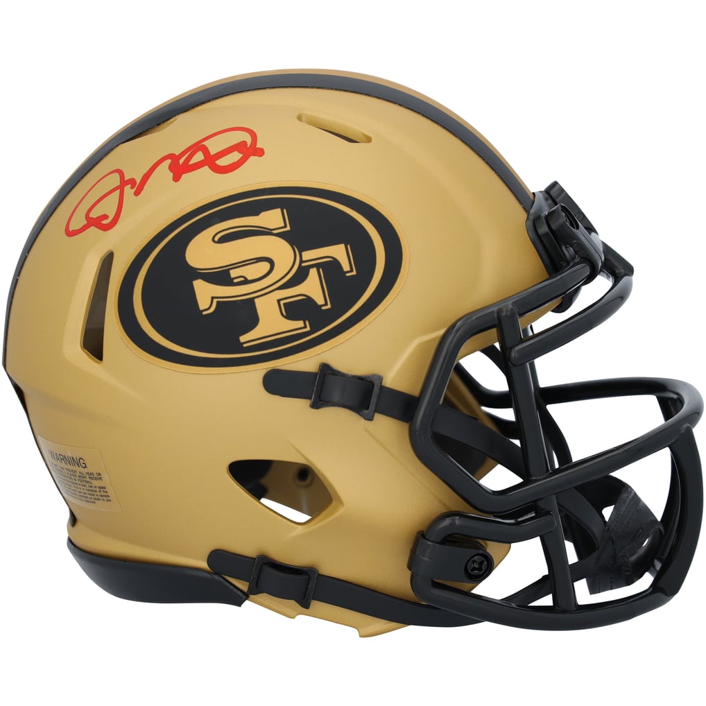 Joe Montana Autographed San Francisco 49ers RAVE Speed Mini Helmet Fanatics